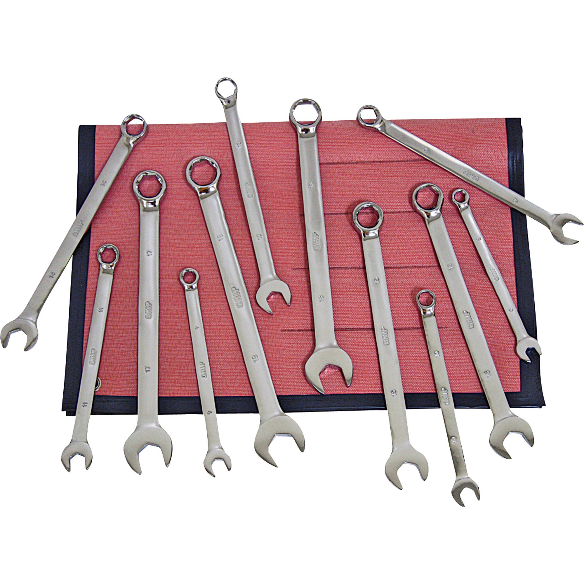 Grip On Tools 6Pt. Combination Wrench Set — 12Pc., Metric, Model